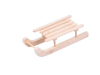 sáňky přírodní dřevo 15cm 8886466