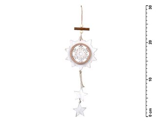 závěs Vločka dřevěná 30cm HW-52887E 8885507