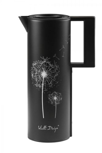 Vialli Design Termoska se skleněnou vložkou, 1l, černá, CORTO 8399
