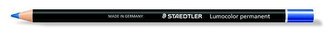 Barevná pastelka "Lumocolor", modrá, kulatá, na všechny povrchy, glasochrom, STAEDTLER