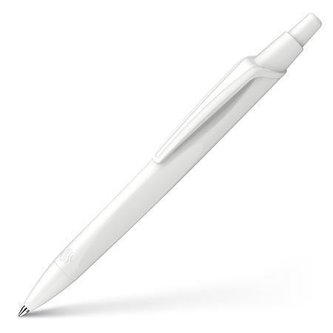 Kuličkové pero "Reco", modré, 0,5 mm, stlačovací mechanismus, bílá barva těla, SCHNEIDER 131850