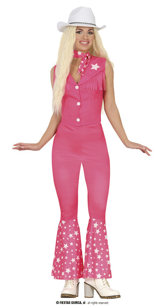 Růžová country Barbie M 38/40