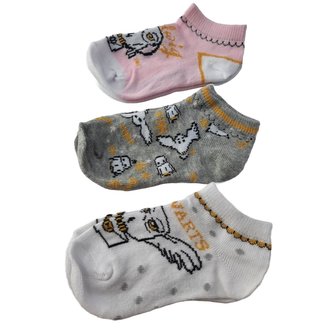 Ponožky dětské kotníkové, 3 ks Hedvika, Harry Potter Velikost: 23-26