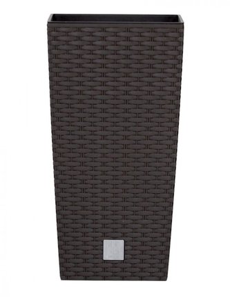 Prosperplast Květináč RATO SQUARE + vklad umbra 29 cm