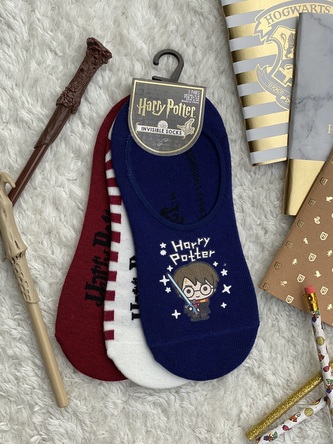 Ponožky nízké modré/červené, Harry Potter