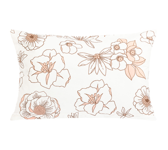 Povláček bavlna - Květ lososová - 40x60cm na zip ( pouze povlak )