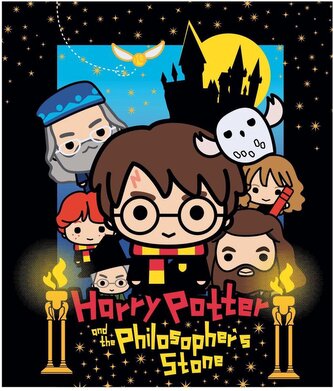 Deka fleecová černá, Harry Potter