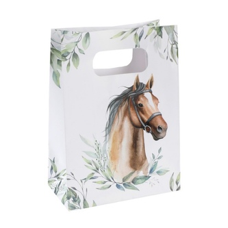 Papírové party tašky závodní koně 10 ks