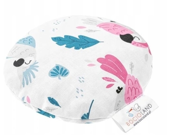 Malý nahřívací polštářek s třešňovými pecičkami - Papoušci