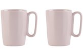Vialli Design Sada 2 keramických hrnků, 250 ml, růžové, FUORI 30008