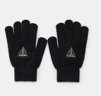 Rukavice Relikvie smrti, zimní černé, Harry Potter