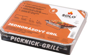 Solo jednorázový gril, rozměr 31,5 × 25,2 × 5,3 cm