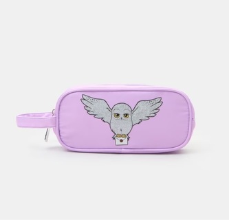 Penál/pouzdro fialkové s Hedvikou, Harry Potter