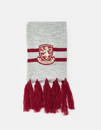 Šála zimní, šedá/červená Nebelvír, Harry Potter