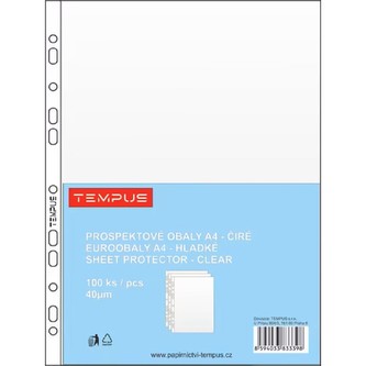 Prospektový obal A4 E40/100ks hladký Tempus
