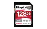 Kingston paměťová karta 128GB Canvas React Plus SDXC UHS-II 280R/100W U3 V60 for Full HD/4K