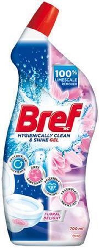Čistící gel na toalety, 700 ml, květinová vůně, BREF Čistící gel na toalety, 700 ml, květinová vůně, BREF
