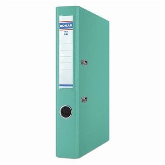 Pákový pořadač "Premium", tyrkysová, 50 mm, A4, s ochranným spodním kováním, PP, DONAU