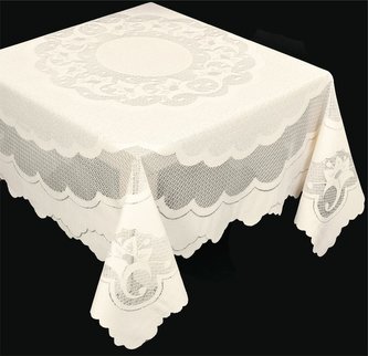 Ubrus žakárovy, Anatol, smetanový 123 x 123 cm