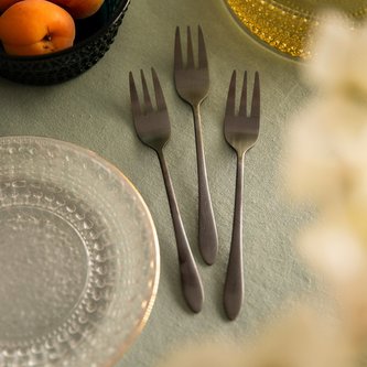 Sada | STILO | černé vidličky na dorty | 3 ks | ALL 847702 Homla