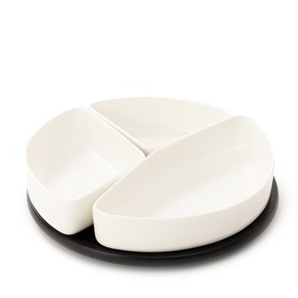 Servírovací talíř  Talíř | FELKO | s bílými miskami | 24 cm | 850788 Homla