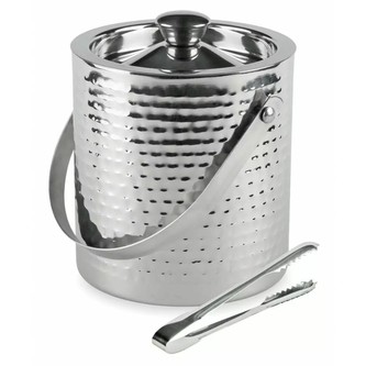 Kbelík na led s kleštěmi Kinghoff, 1,5L, proužky