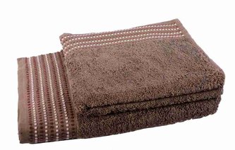Forbyt, Ručník nebo osuška bavlněná Dots,, hnědá 50 x 90 cm