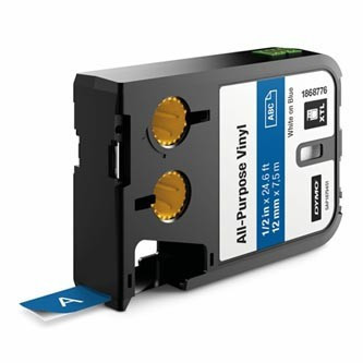 Dymo XTL 1868776, 12mm x 7m, bílý tisk/modrý podklad, originální páska