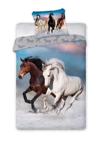 FARO Povlečení Koně  Bavlna, 140/200, 70/90 cm