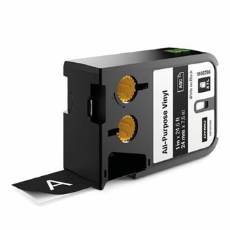 Dymo XTL 1868798, 24mm x 7m, bílý tisk/černý podklad, originální páska