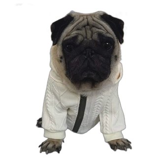 Svetr s kapucí Bulldog - Béžová S