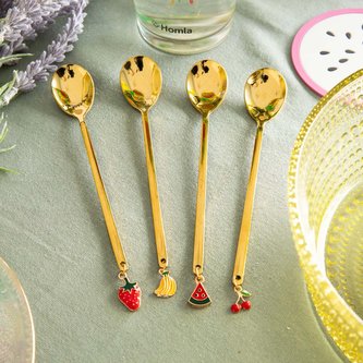 Sada | BLANE SUMMER | zlaté dezertní lžičky | 4 ks | 849270 Homla