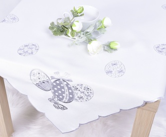 Ubrus velikonoční, Elegantní šedé Velikonoce 40 x 90 cm