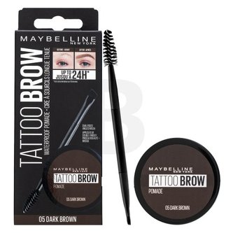 Maybelline Tattoo Brow 05 Dark Brown gel pro úpravu obočí 2v1