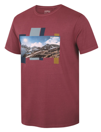 Pánské bavlněné triko Tee Skyline M bordo - S