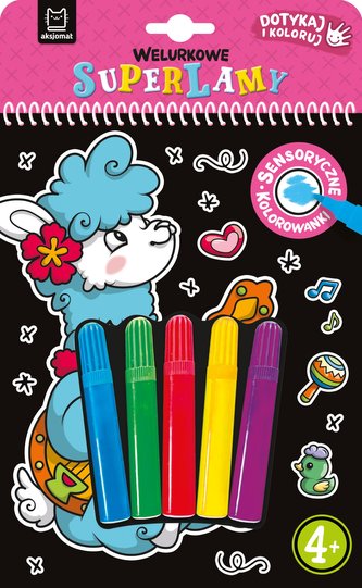 Welurkowe superlamy. Dotykaj i koloruj