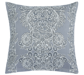 Polštářek GITA - Krajka šedá, bílá - 45x45 cm