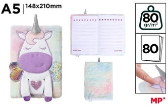 Notes A5/80K pluszowy Jednorożec