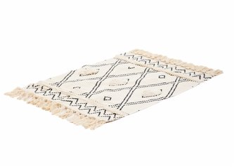 Kobereček | TIGER | bílý s třásněmi | 60x90 cm | 888262 Homla