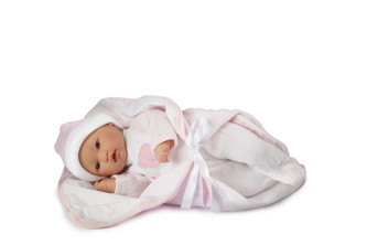 TYBER Paula plačící miminko s dudlíkem a zavinovačkou, vel. 45 cm