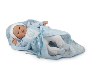 TYBER Hector plačící miminko s dudlíkem a zavinovačkou, vel. 45 cm