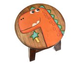 Stolička dřevěná dekor dino