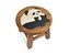 Stolička dřevěná dekor panda