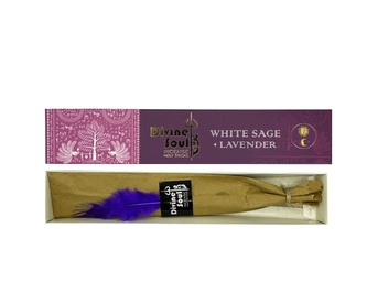 Indické vonné tyčinky Divine Soul White sage, Lavender