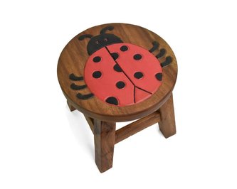 Stolička dřevěná dekor beruška