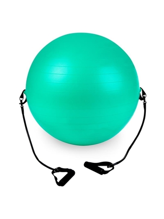 Spokey - BANSAY Gymnastický míč s expandéry 65 cm zelený