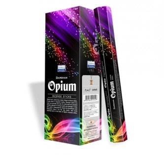 Indické vonné tyčinky Darshan Opium Hexa 20 ks