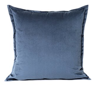 Dekorační polštář s výplní | NANTU | imitace manšestru modrá | 45x45 cm | 840338 Homla