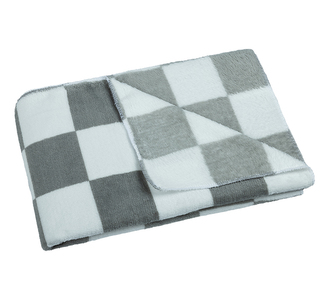 Přikrývka Korall micro - Kostka šedá - 100x150 cm