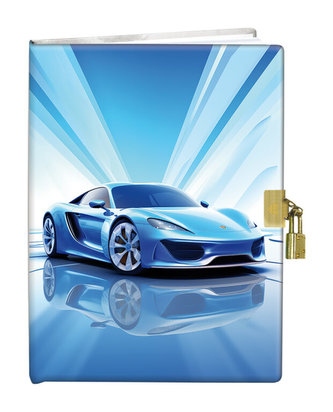 Památník 13x18cm se zámkem - Blue Car